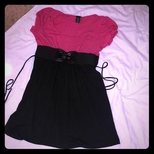 Black and pink dress
